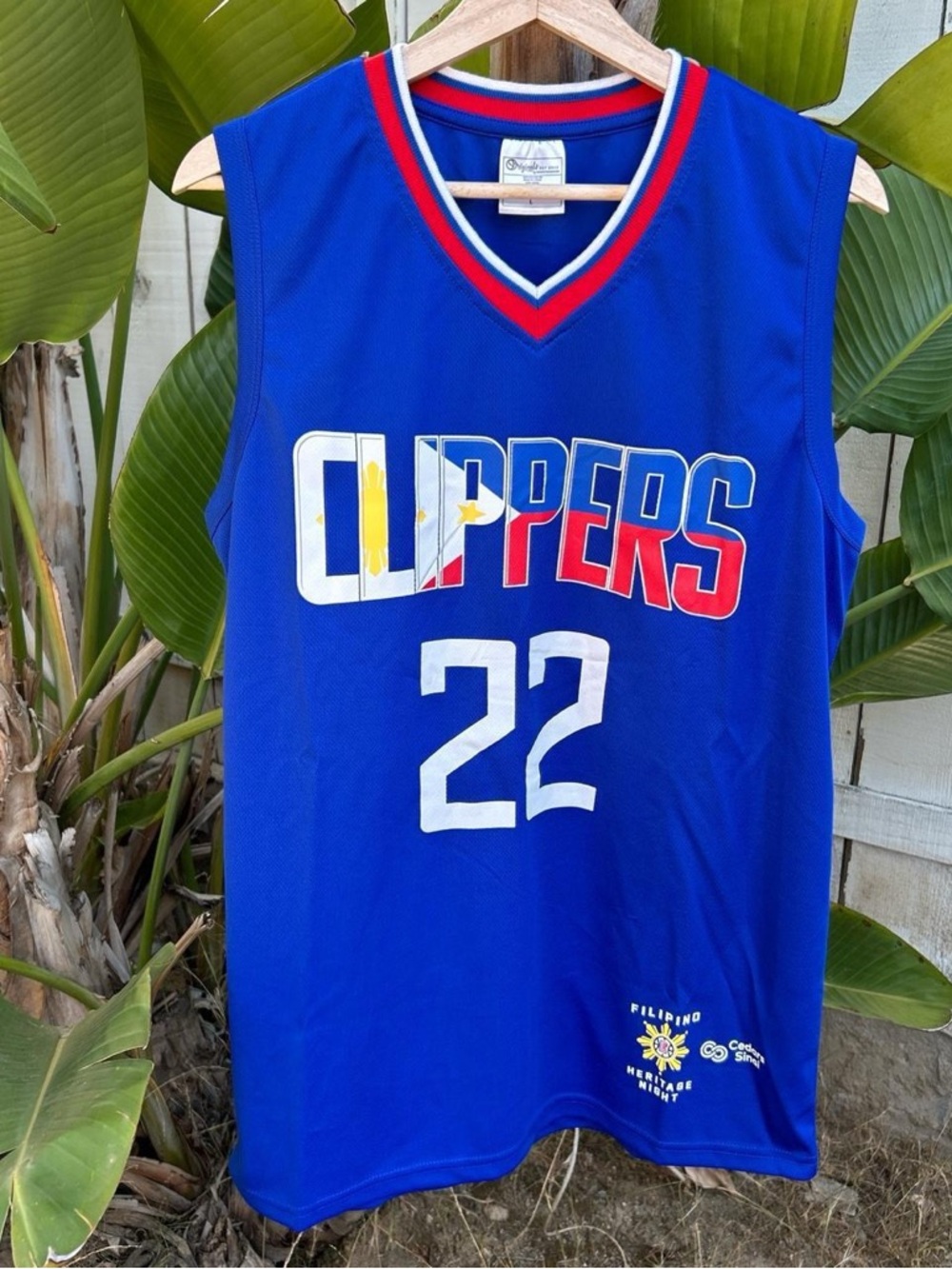 LA Clippers Filipino Heritage Night Jersey 22 Blue L Basketball